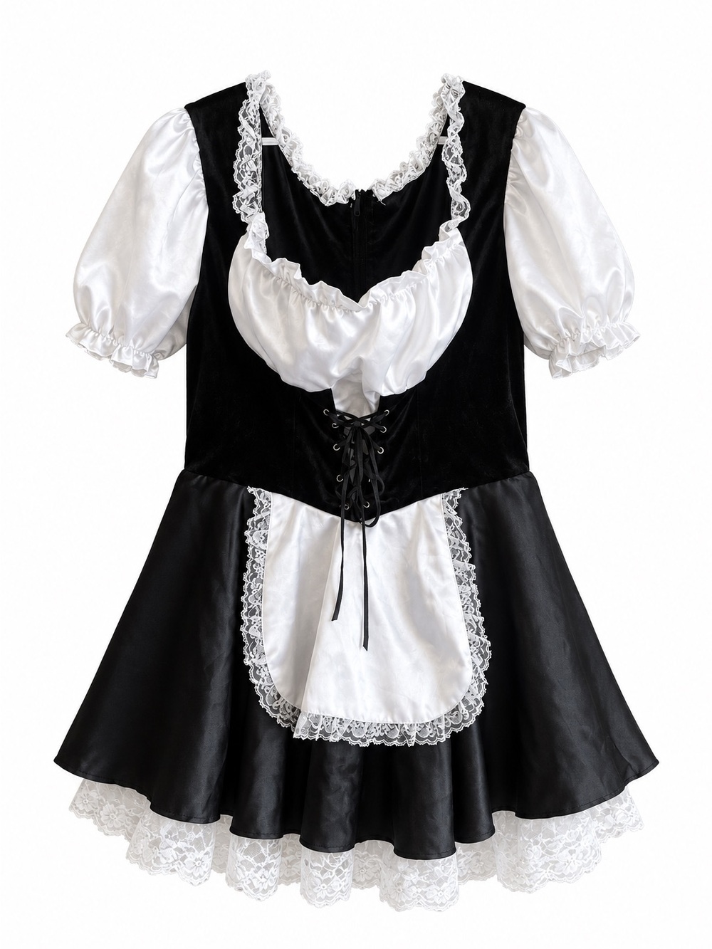 French Maid Halloween Dress – Plus Size 2X GUC